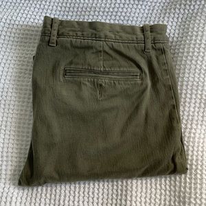 J. Crew broken in chinos - Olive green - 34x32